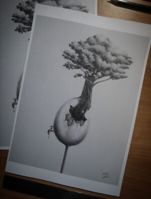 dessin oeuf essence arbre